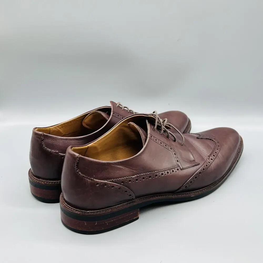 Cole Haan Shoes Mens 13 Brown Leather Grand OS Wingtip Oxford Dress Brogue